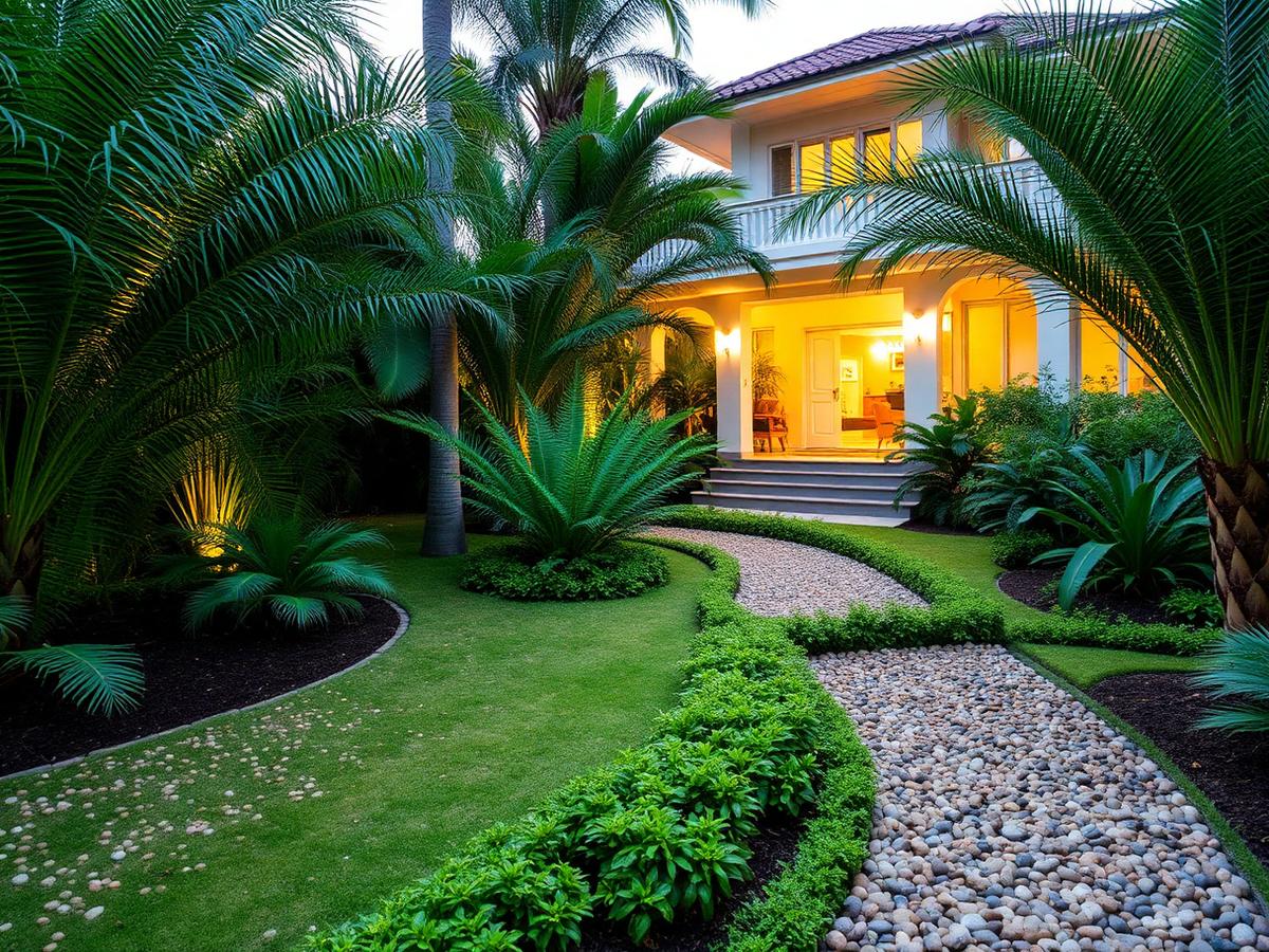Jardim tropical executado pela Big Flora
